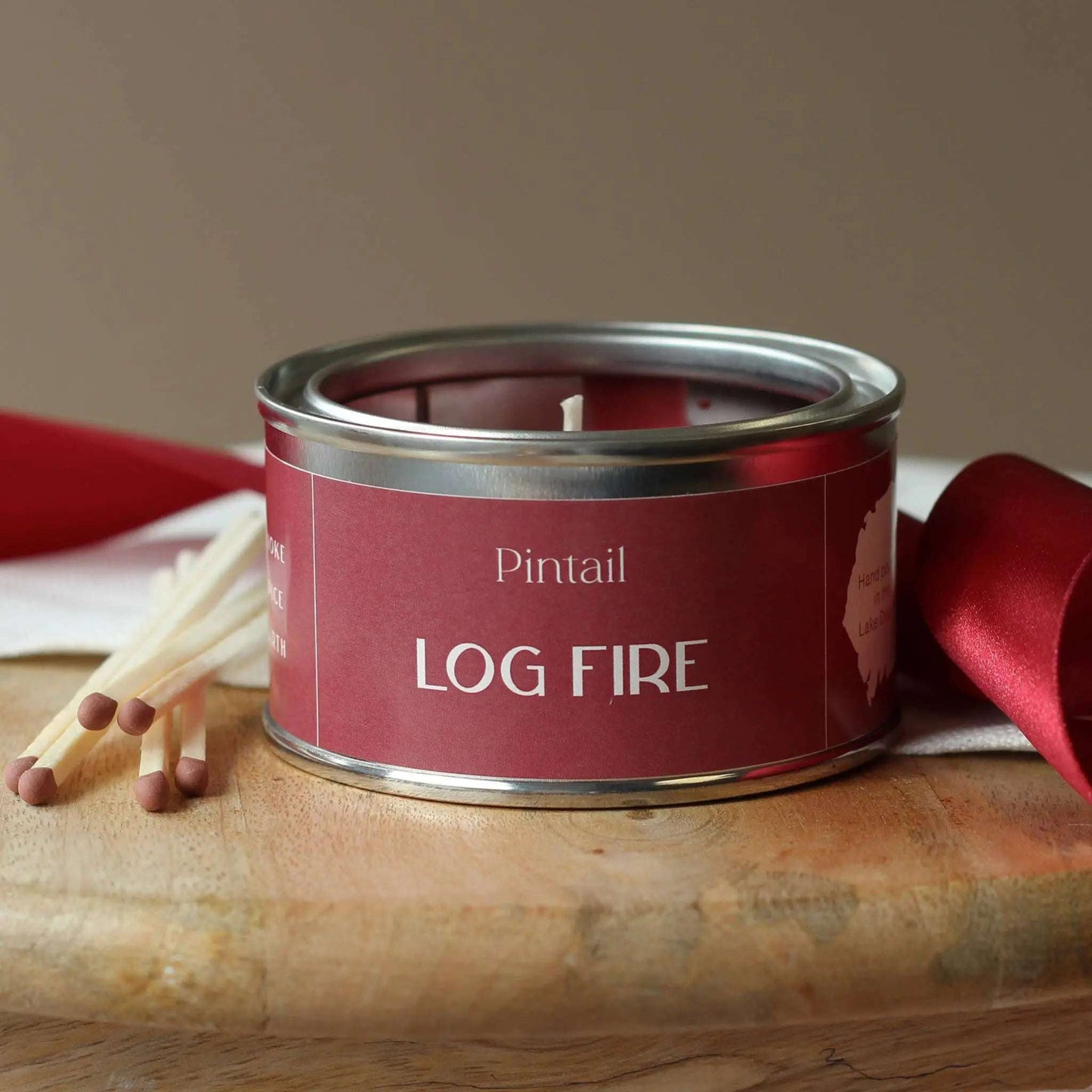 Log Fire Paint Pot Candle | Candles in Tins | Small Candles Pintail Candles | Avalon Home