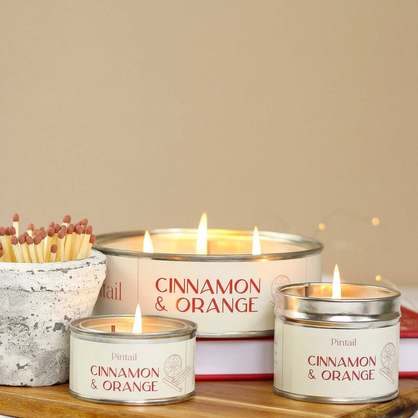 Cinnamon & Orange Paint Pot Candle I Christmas Candle(Pack of 6) Pintail Candles | Avalon Home