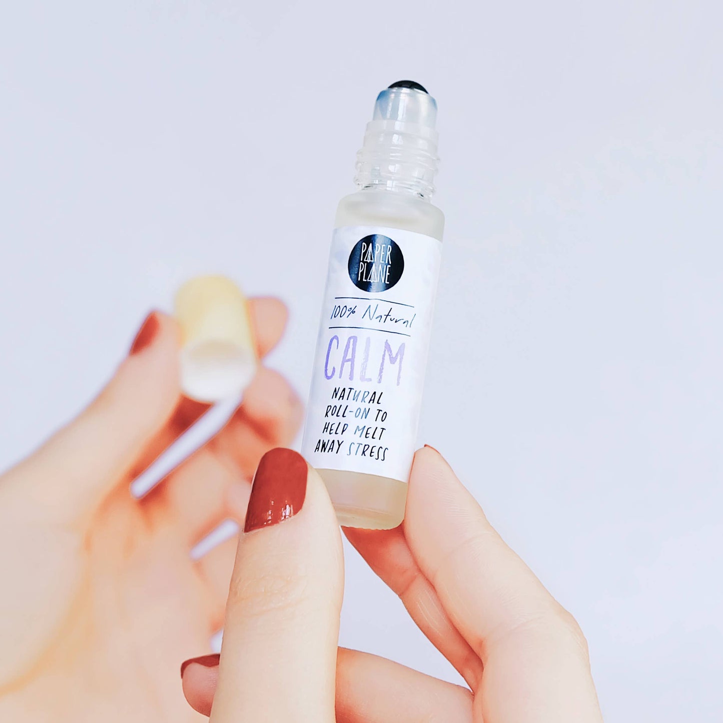 Calm Natural Pulse Point Roller Oil Paper Plane
