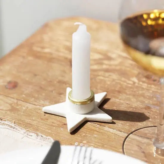 Ceramic Star Candlestick Holder Lisa Angel