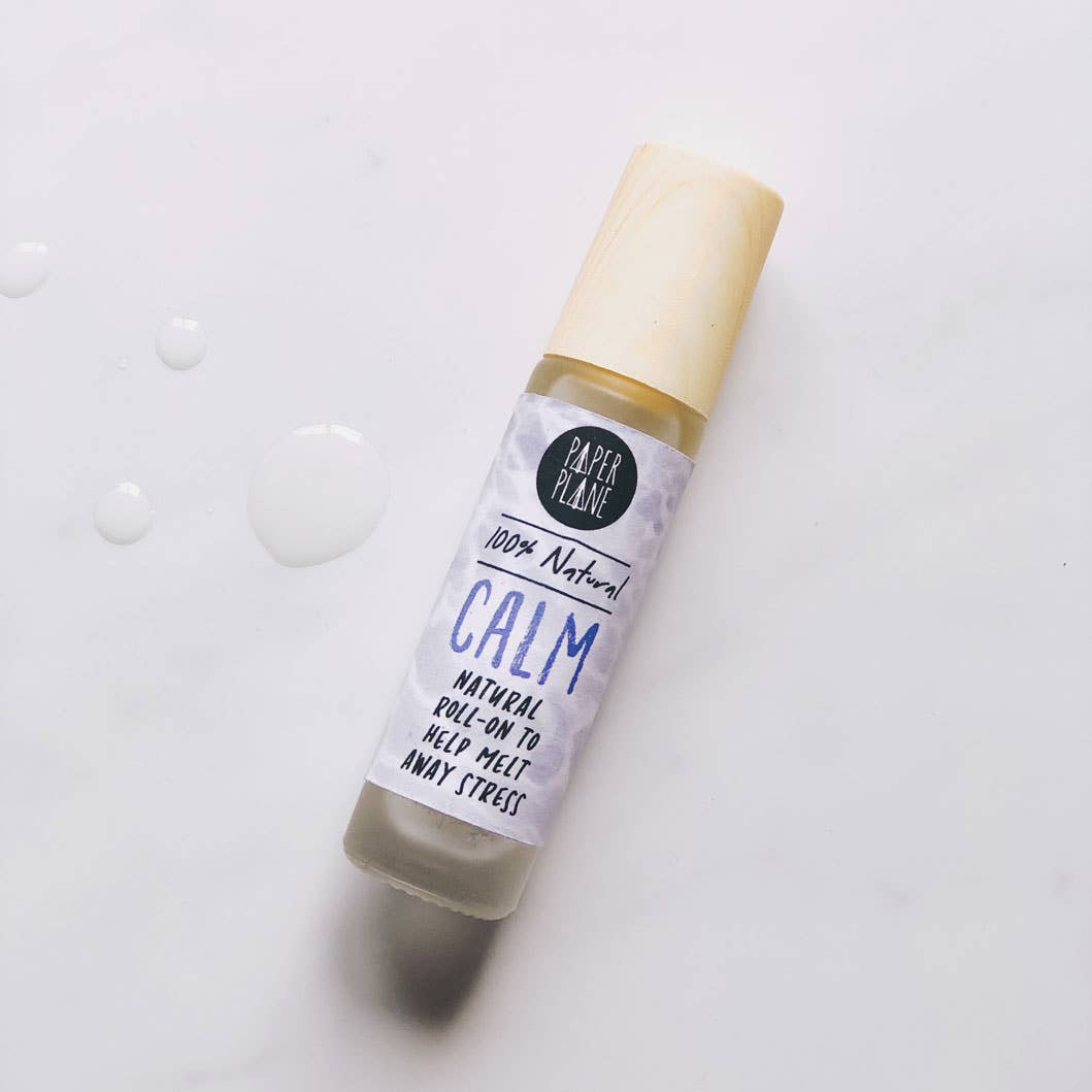 Calm Natural Pulse Point Roller Oil Paper Plane