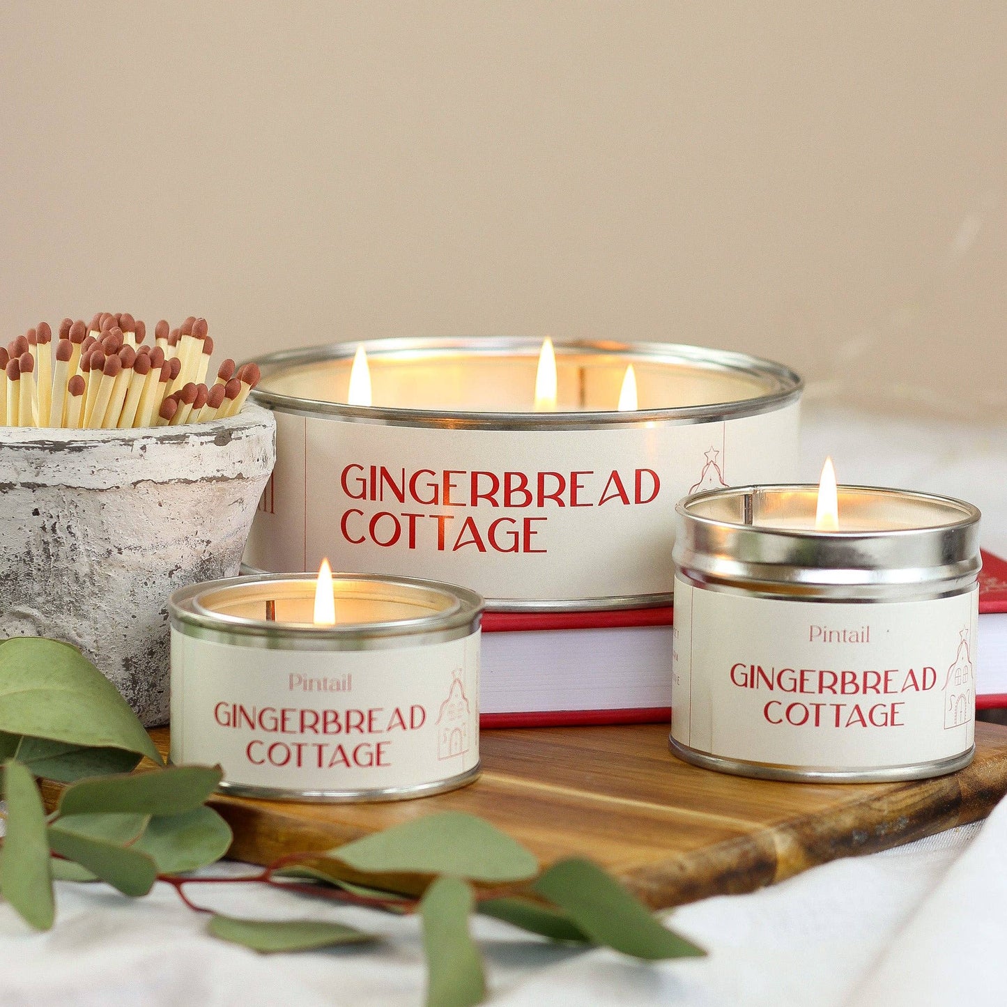 Gingerbread Cottage Paint Pot Candle (Pack of 6) Pintail Candles | Avalon Home