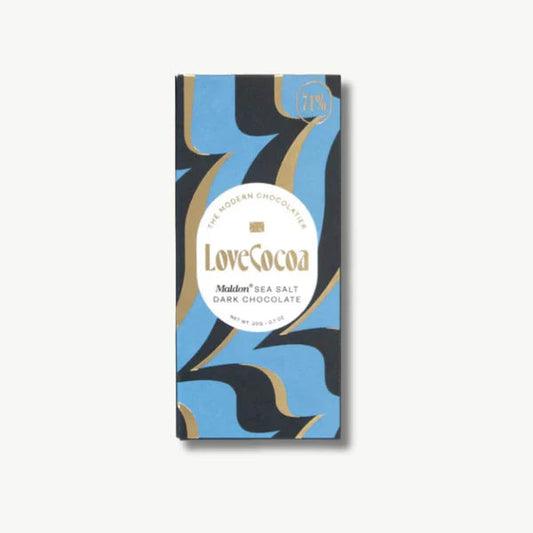 Love Cocoa Mini Maldon Sea Saly Dark Chocolate 20g The Brown Box Gift Company