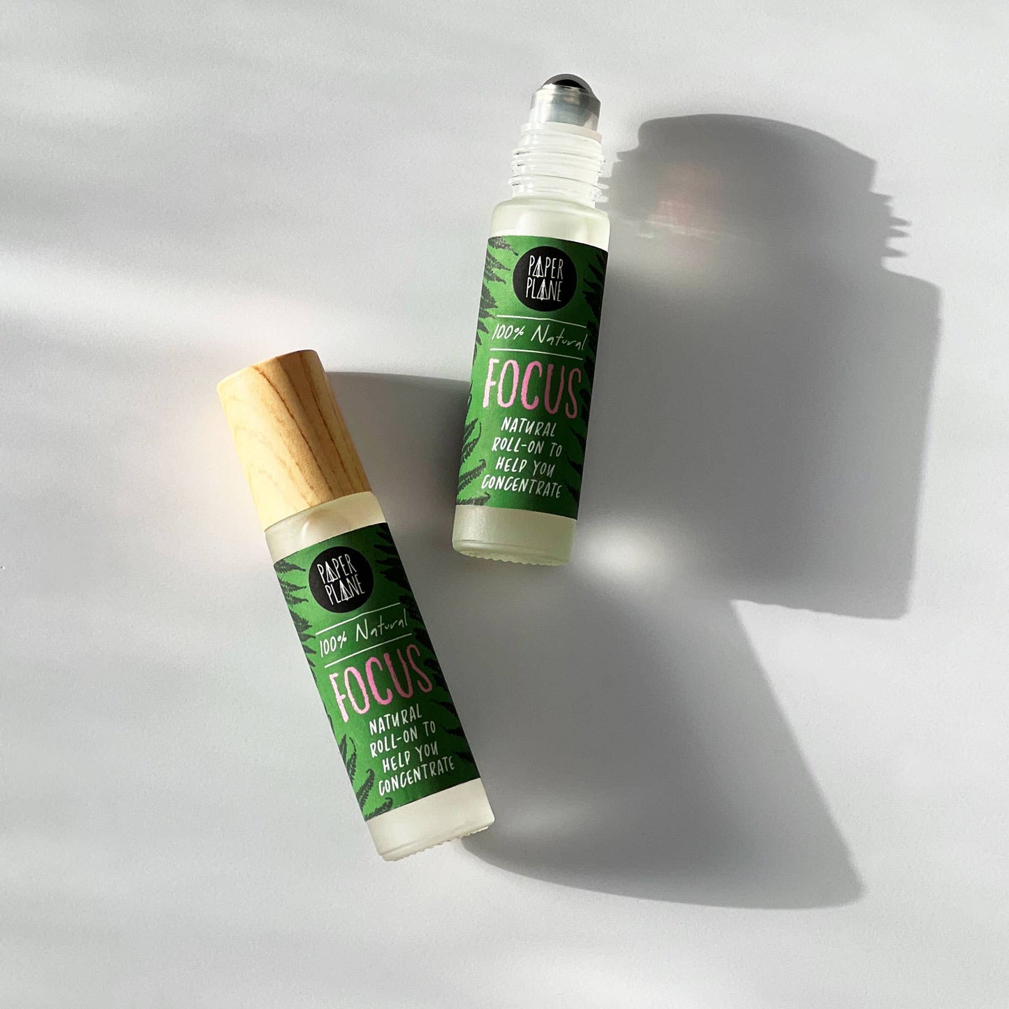 Focus Natural Pulse Point Roller Oil Paper Plane