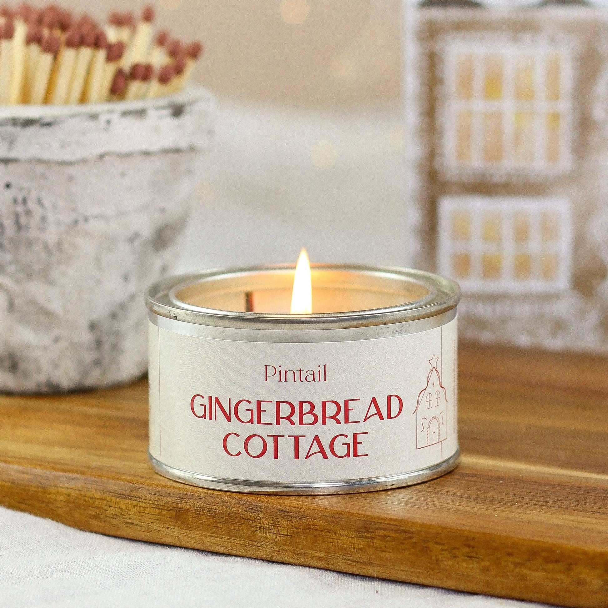 Gingerbread Cottage Paint Pot Candle (Pack of 6) Pintail Candles | Avalon Home