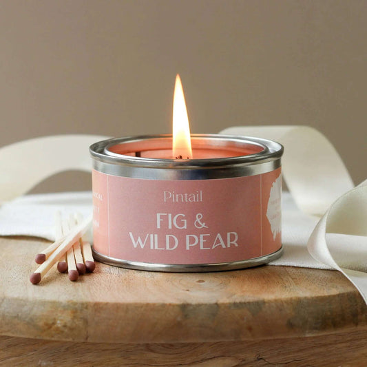 Fig and Wild Pear Paint Pot Candle | Fruity Candles in Tins Pintail Candles | Avalon Home