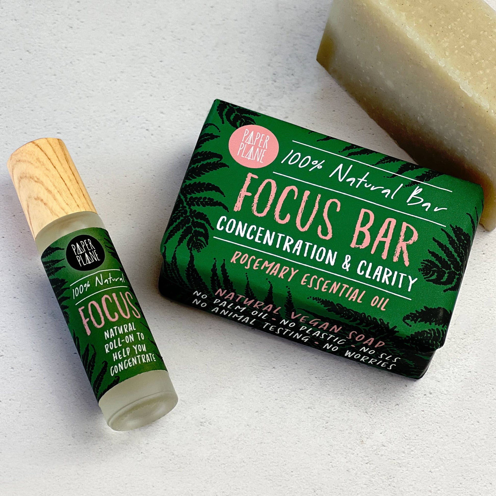 Focus Natural Pulse Point Roller Oil Paper Plane