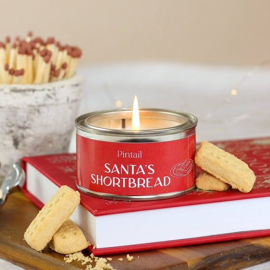 Santa's Shortbread Paint Pot Candle (Pack of 6) Pintail Candles | Avalon Home
