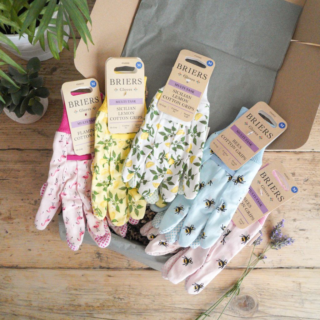 Briers Bees Cotton Grips Gardening Gloves